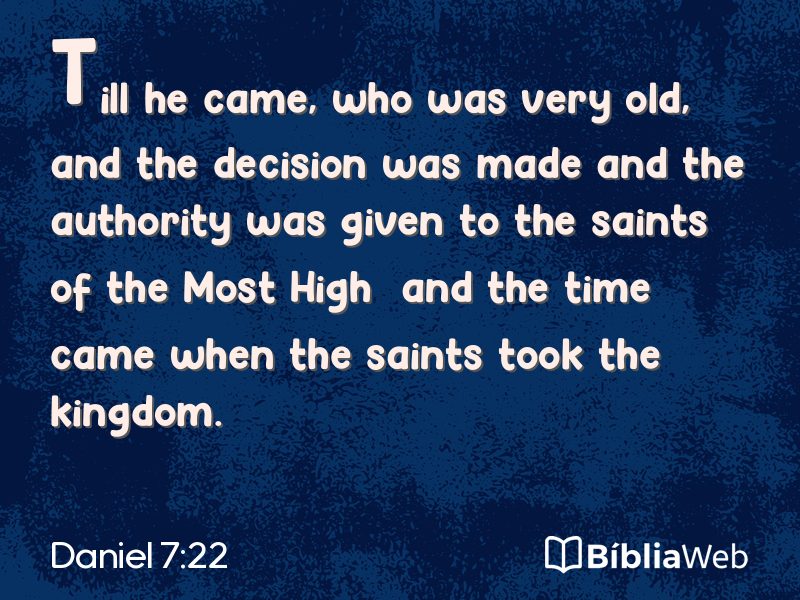 Daniel 7:22 em imagem para compartilhar