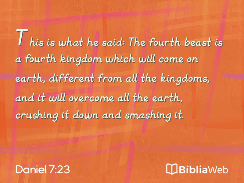 Daniel 7:23 em imagem para compartilhar