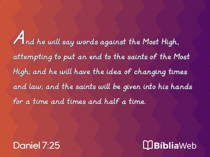 Daniel 7:25 em imagem para compartilhar
