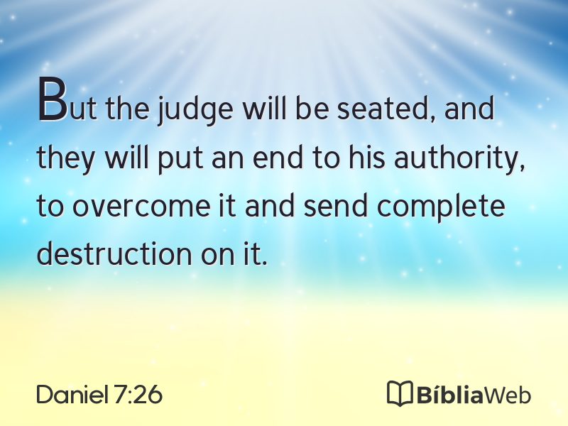 Daniel 7:26 em imagem para compartilhar