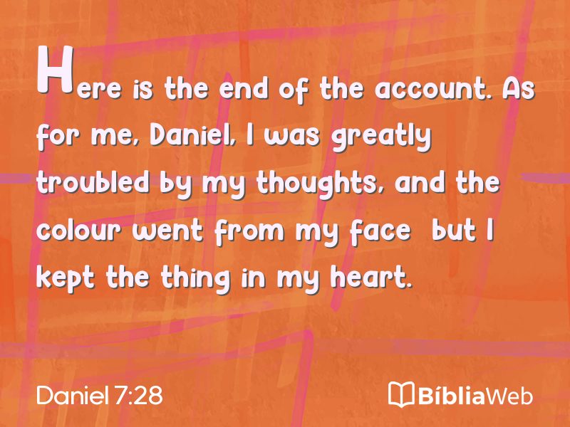 Daniel 7:28 em imagem para compartilhar