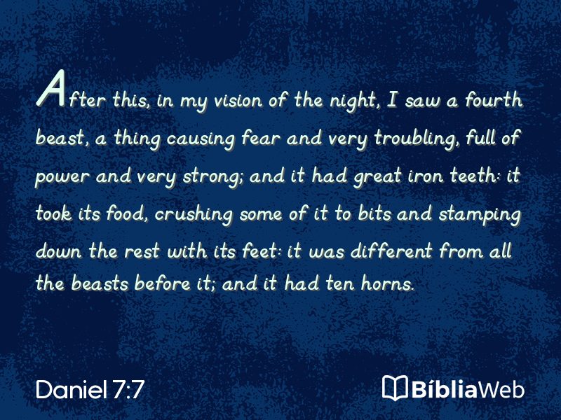 Daniel 7:7 em imagem para compartilhar