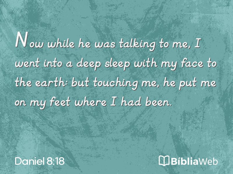 Daniel 8:18 em imagem para compartilhar