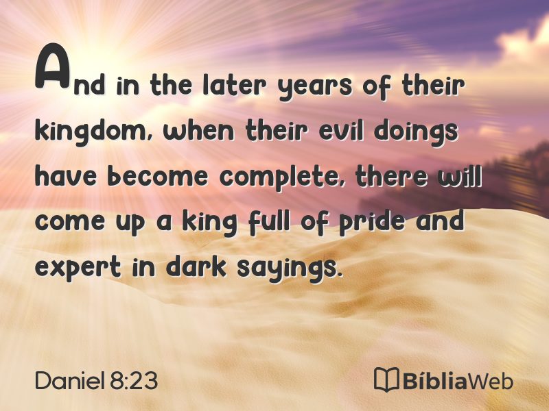 Daniel 8:23 em imagem para compartilhar