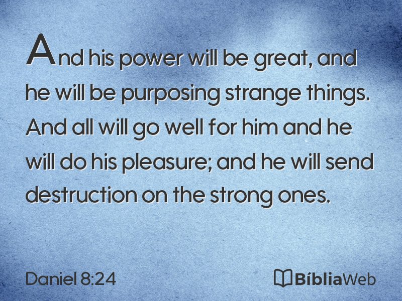 Daniel 8:24 em imagem para compartilhar