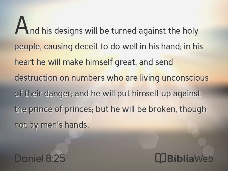 Daniel 8:25 em imagem para compartilhar