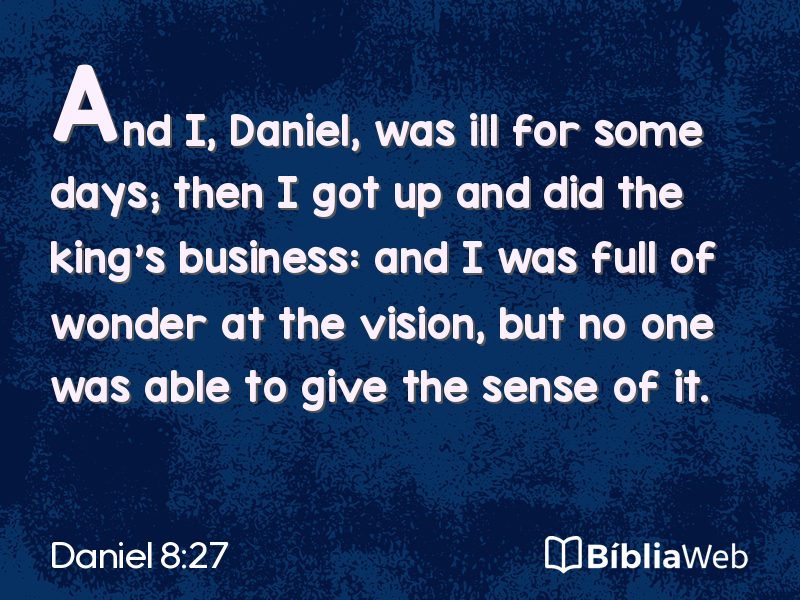 Daniel 8:27 em imagem para compartilhar