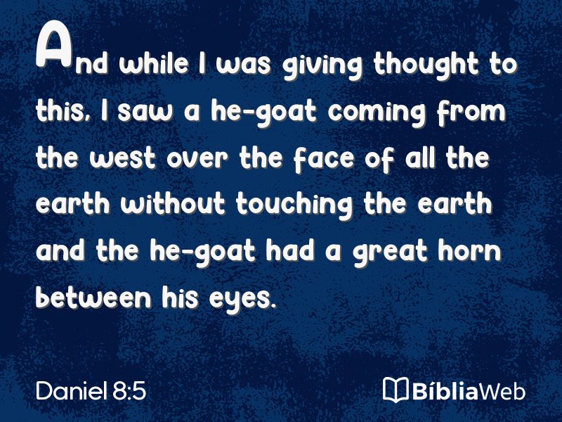 Daniel 8:5 em imagem para compartilhar