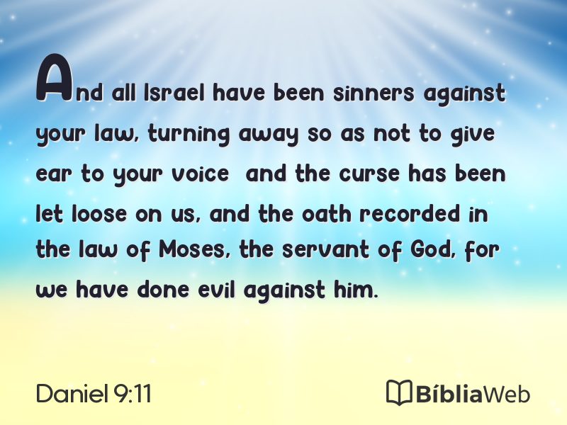 Daniel 9:11 em imagem para compartilhar