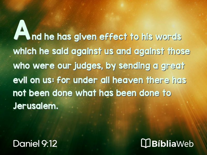 Daniel 9:12 em imagem para compartilhar