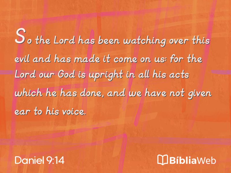 Daniel 9:14 em imagem para compartilhar
