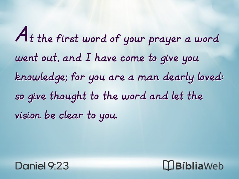 Daniel 9:23 em imagem para compartilhar