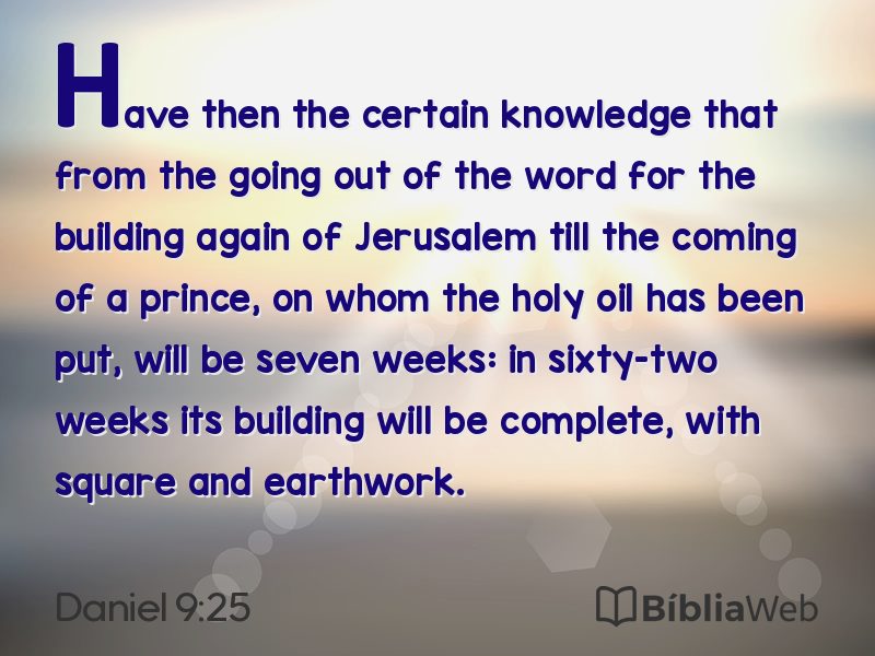 Daniel 9:25 em imagem para compartilhar