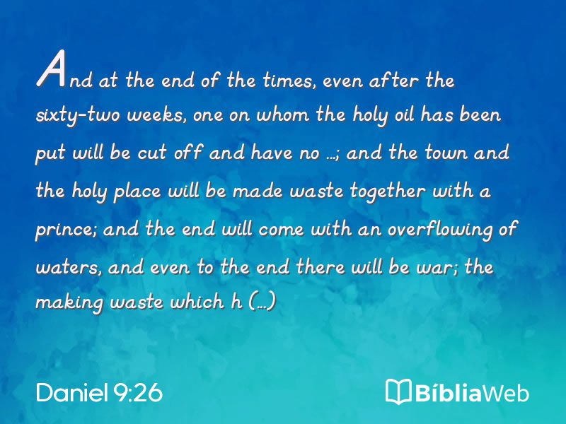 Daniel 9:26 em imagem para compartilhar
