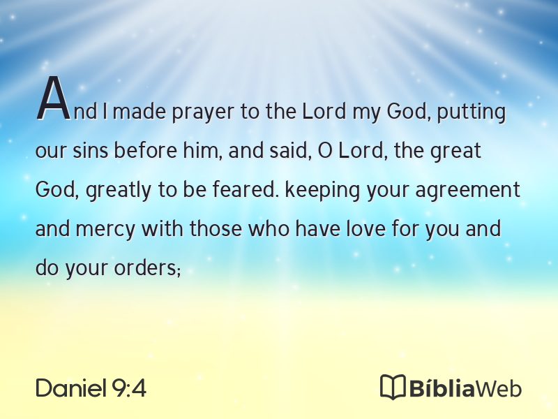 Daniel 9:4 em imagem para compartilhar