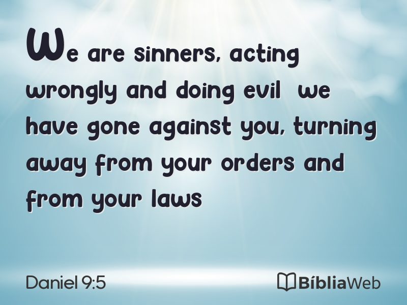 Daniel 9:5 em imagem para compartilhar