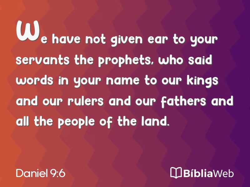 Daniel 9:6 em imagem para compartilhar