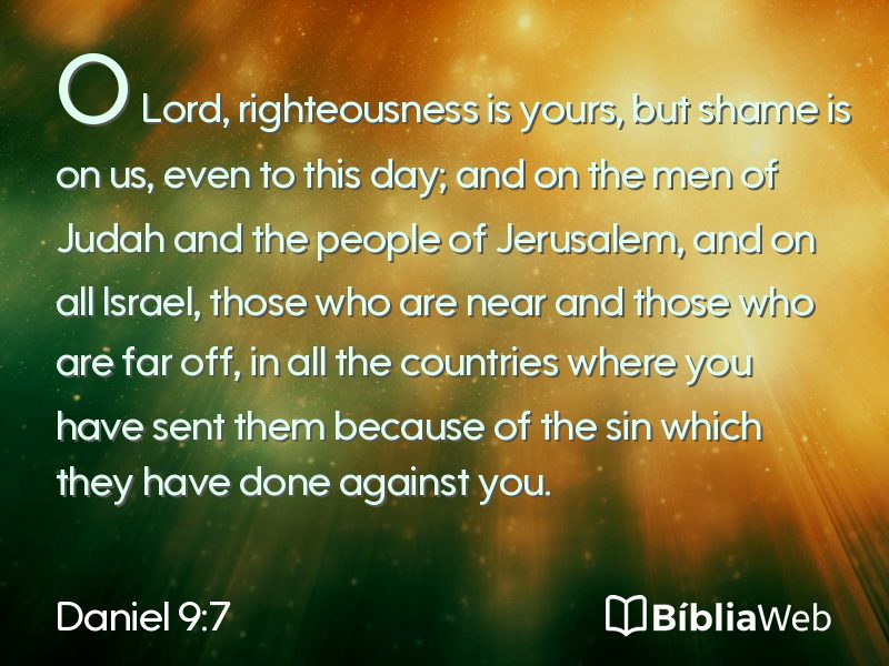 Daniel 9:7 em imagem para compartilhar