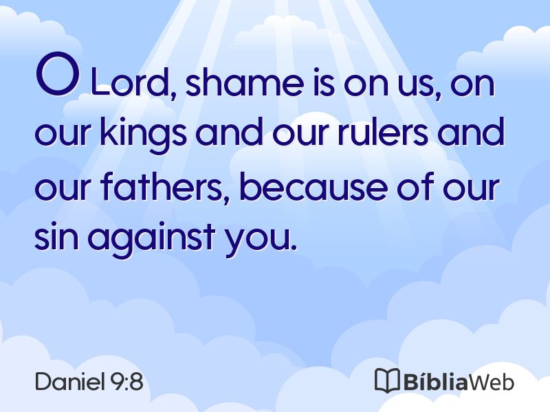 Daniel 9:8 em imagem para compartilhar