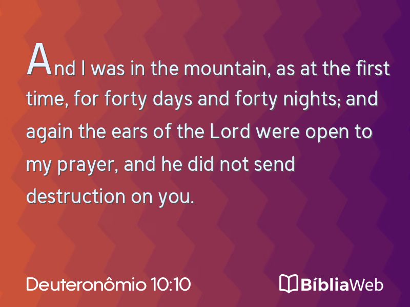 Deuteronômio 10:10 em imagem para compartilhar