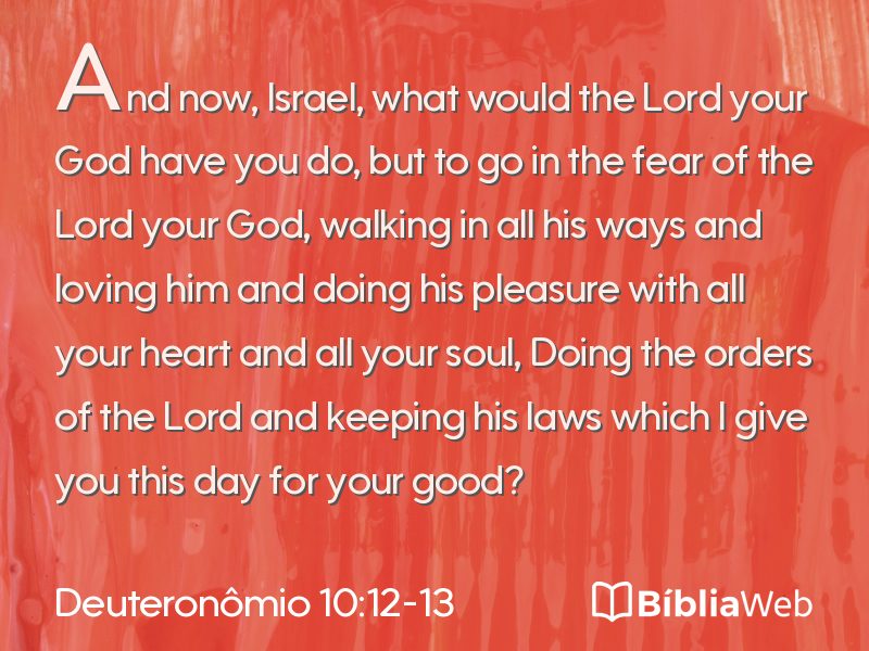 Deuteronômio 10:12-13 em imagem para compartilhar