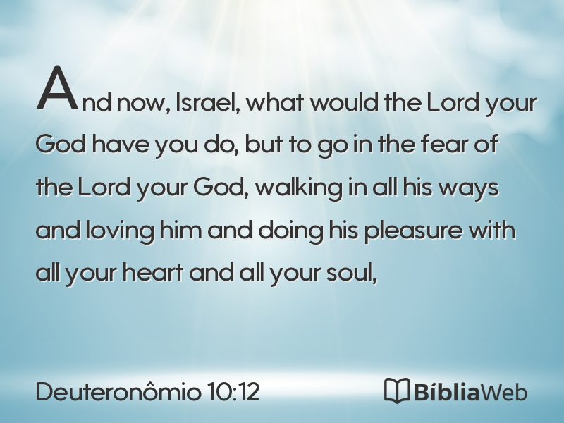 Deuteronômio 10:12 em imagem para compartilhar