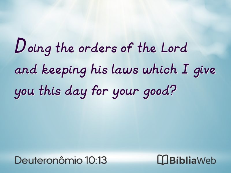 Deuteronômio 10:13 em imagem para compartilhar