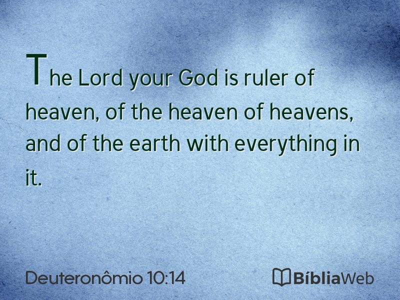 Deuteronômio 10:14 em imagem para compartilhar