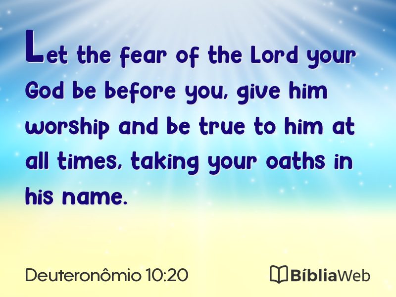 Deuteronômio 10:20 em imagem para compartilhar