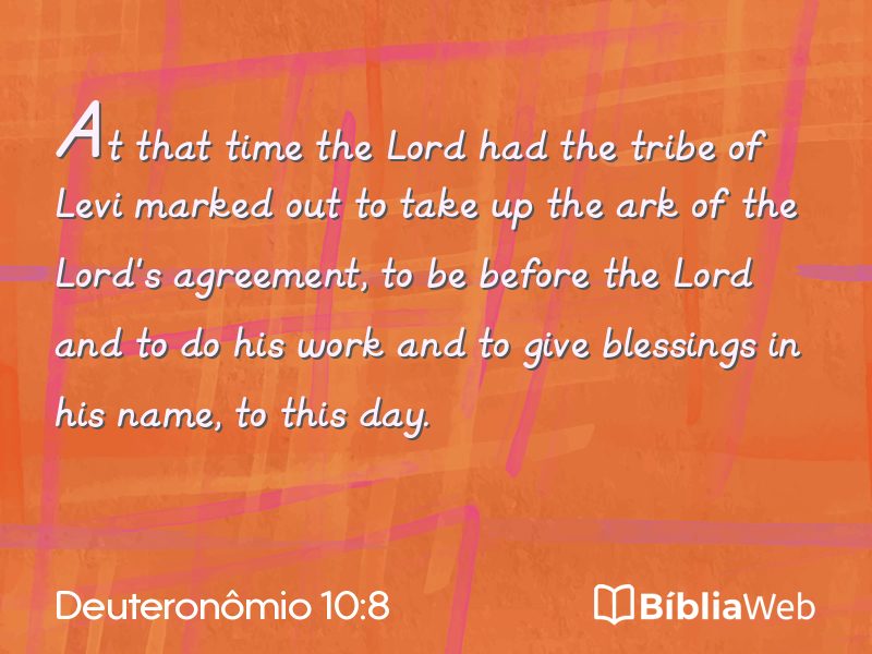 Deuteronômio 10:8 em imagem para compartilhar