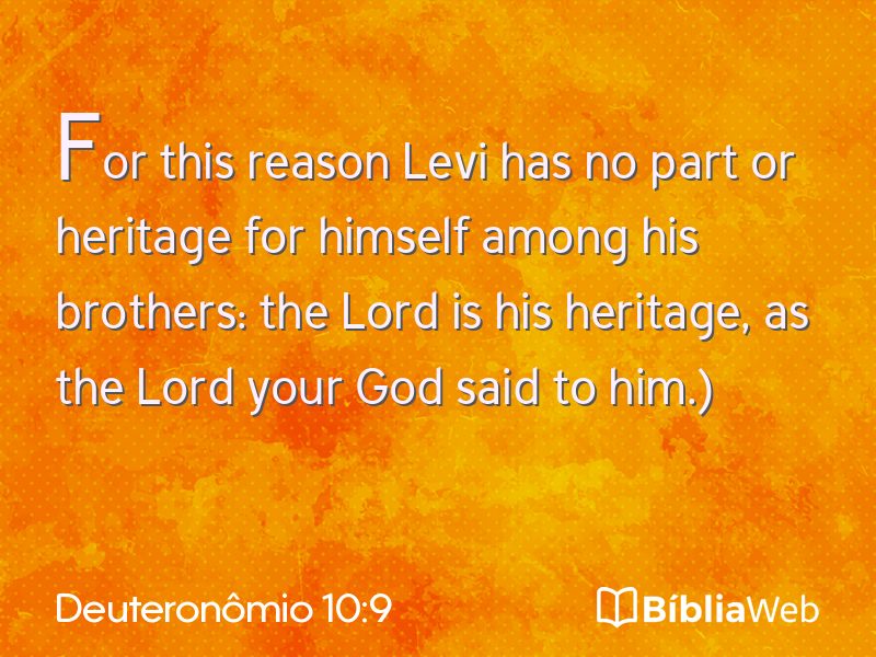 Deuteronômio 10:9 em imagem para compartilhar