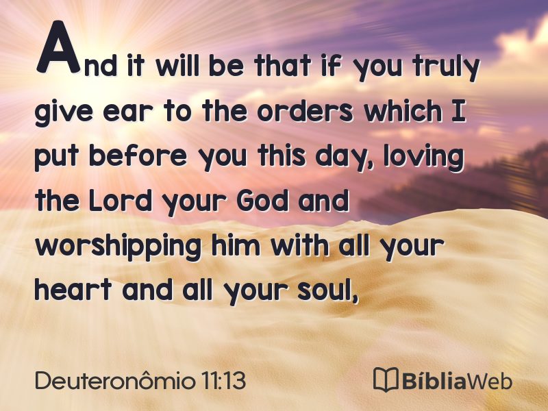 Deuteronômio 11:13 em imagem para compartilhar