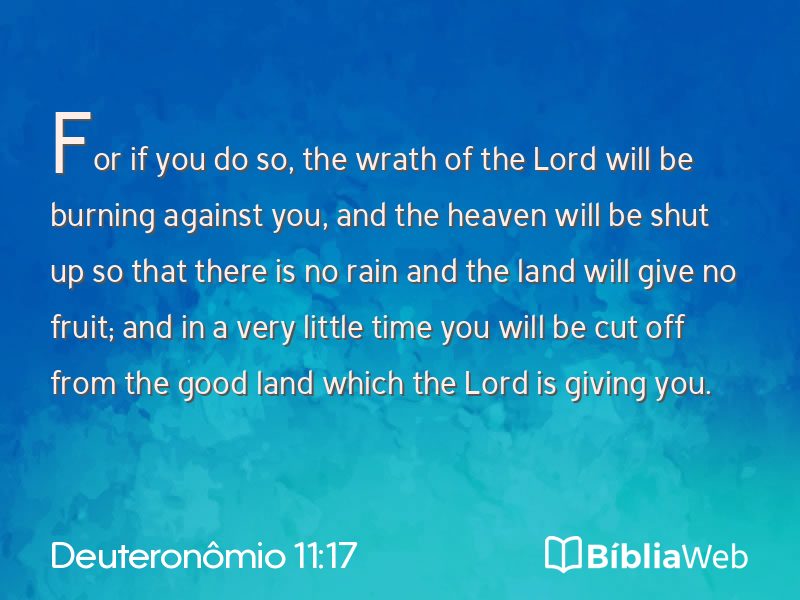 Deuteronômio 11:17 em imagem para compartilhar