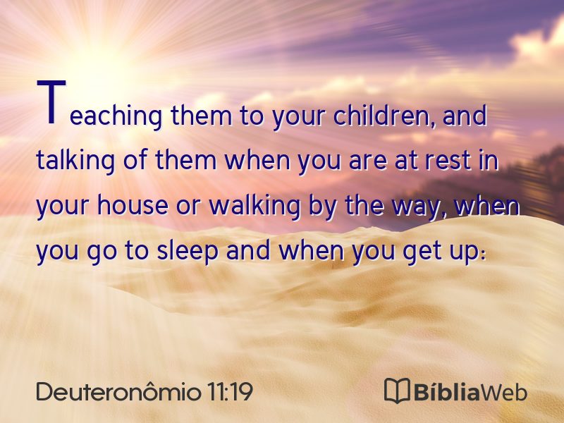 Deuteronômio 11:19 em imagem para compartilhar