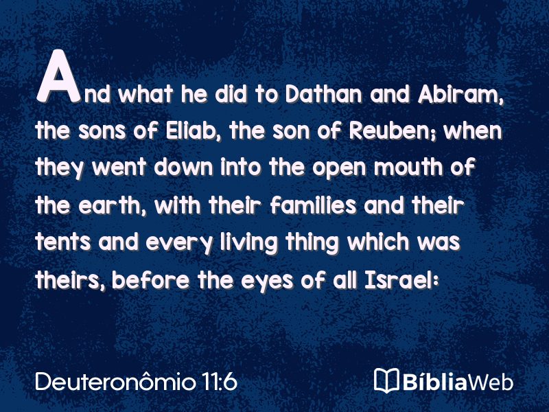 Deuteronômio 11:6 em imagem para compartilhar