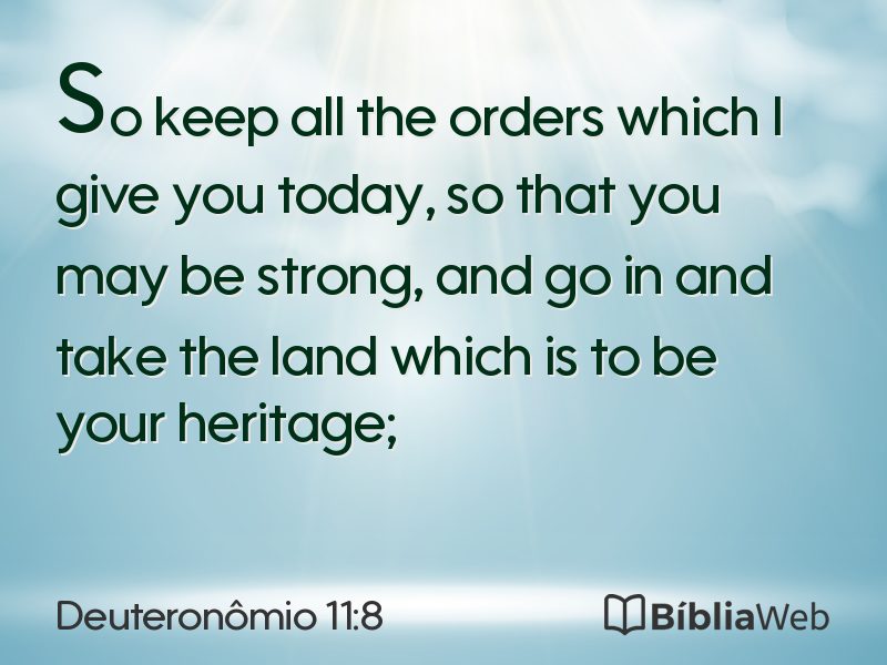 Deuteronômio 11:8 em imagem para compartilhar