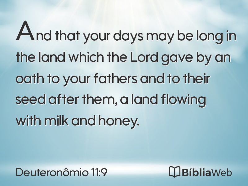 Deuteronômio 11:9 em imagem para compartilhar