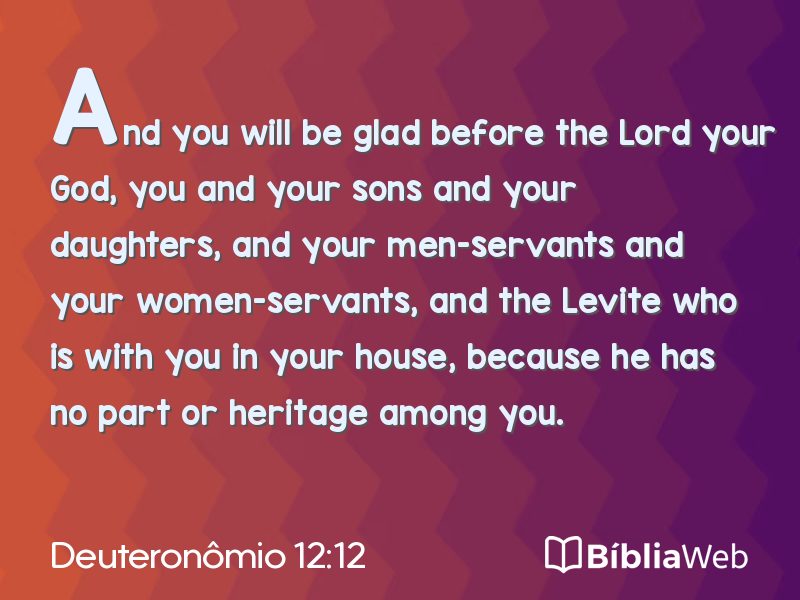 Deuteronômio 12:12 em imagem para compartilhar