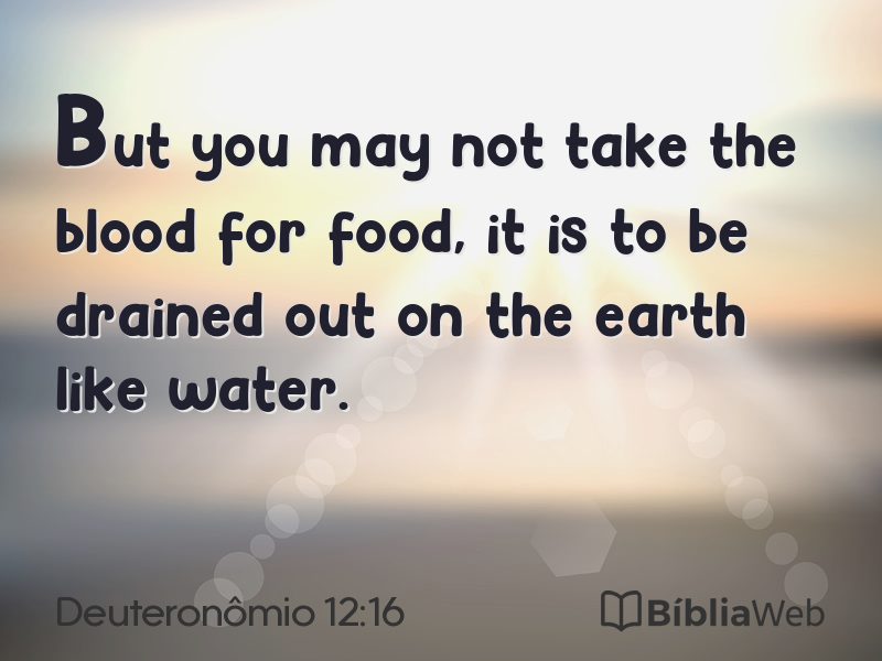 Deuteronômio 12:16 em imagem para compartilhar