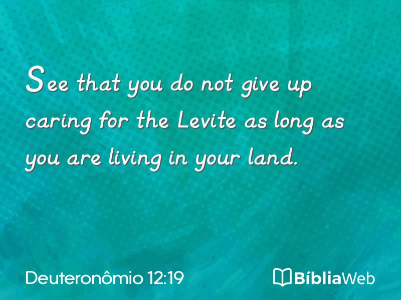 Deuteronômio 12:19 em imagem para compartilhar