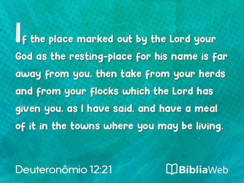 Deuteronômio 12:21 em imagem para compartilhar
