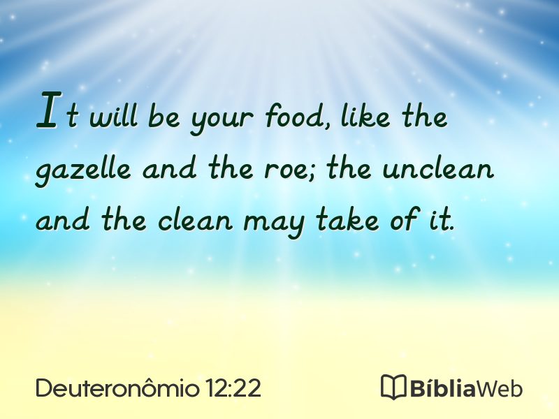 Deuteronômio 12:22 em imagem para compartilhar