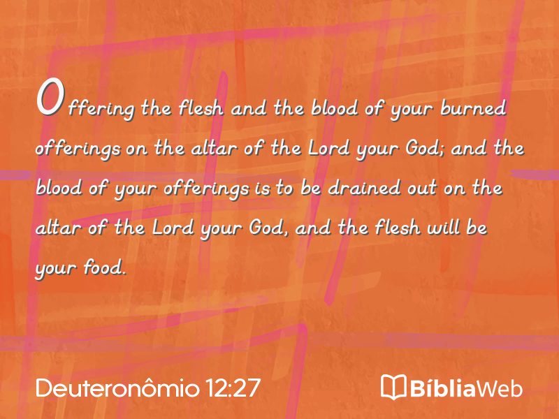 Deuteronômio 12:27 em imagem para compartilhar