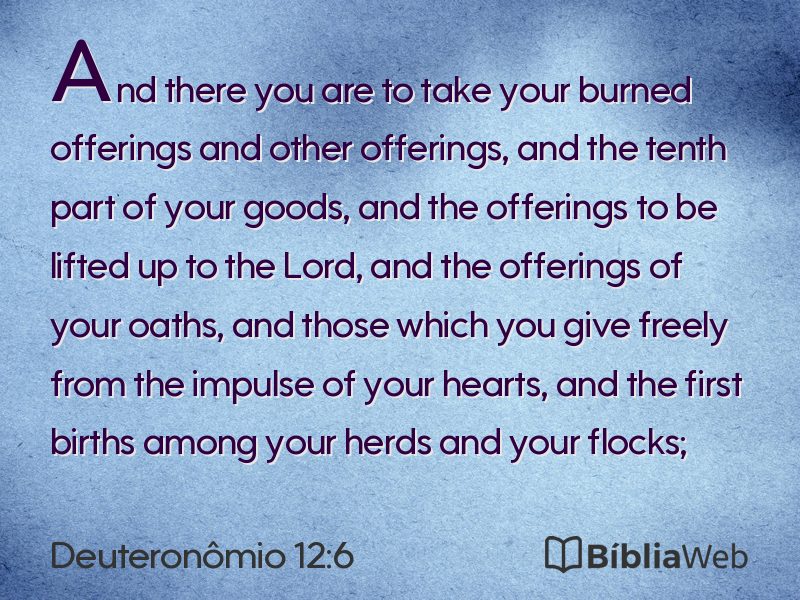 Deuteronômio 12:6 em imagem para compartilhar