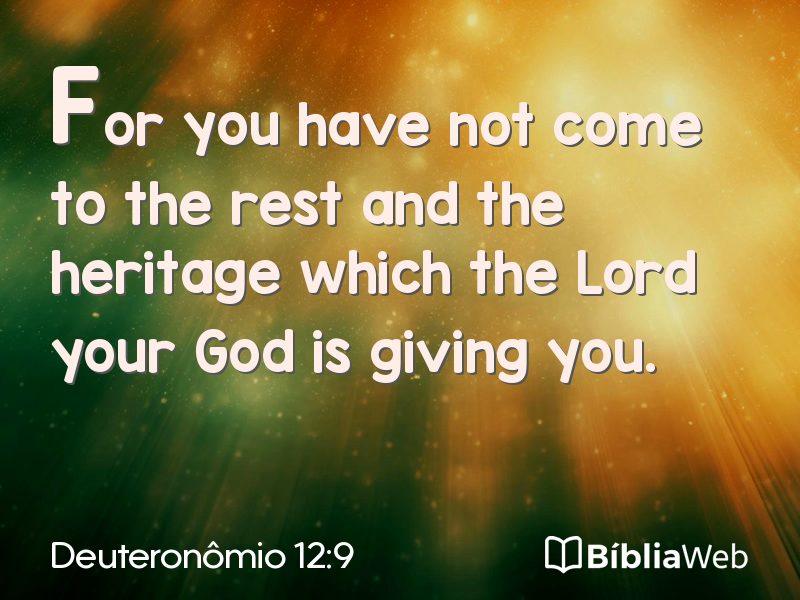 Deuteronômio 12:9 em imagem para compartilhar