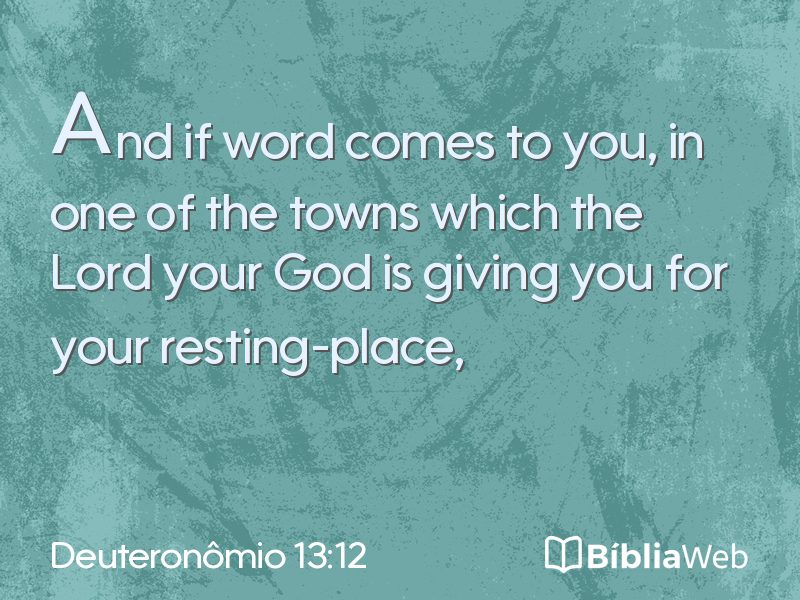 Deuteronômio 13:12 em imagem para compartilhar