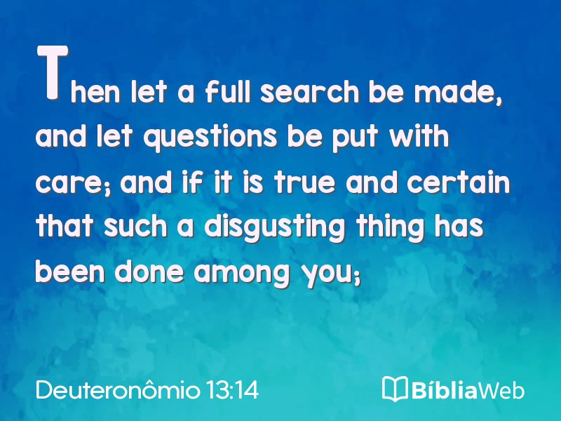 Deuteronômio 13:14 em imagem para compartilhar