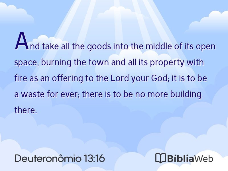Deuteronômio 13:16 em imagem para compartilhar