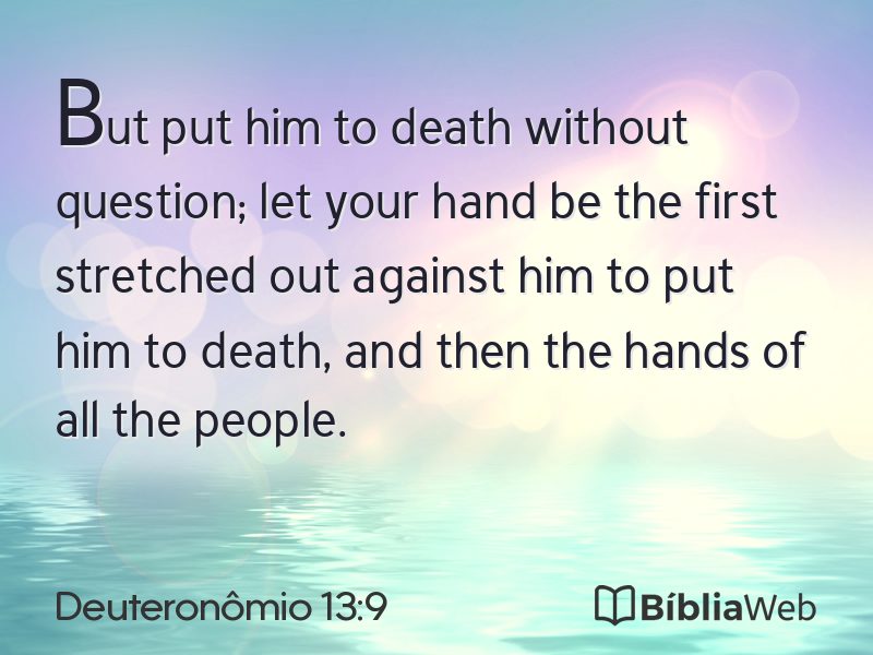 Deuteronômio 13:9 em imagem para compartilhar