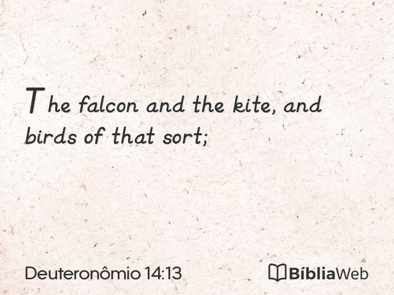 Deuteronômio 14:13 em imagem para compartilhar